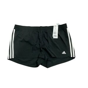 Adidas Black Shorts with White Stripes Womens XL